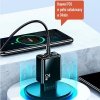 USAMS Ładowarka sieciowa 1xUSB-C+1xUSB T40 20WLED (only head) PD3.0 +QC3.0 Fast Charging czarny/black CC133TC01 (US-CC133)